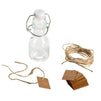 Mini Swing Top Glass Bottles with Tags and Twine for Party Favors (2 oz, 15 Pack)