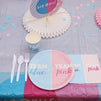 Team Boy, Team Girl Gender Reveal Party Bundle, Includes Plates, Napkins, Cups, and Cutlery (24 Guests,144 Pieces)