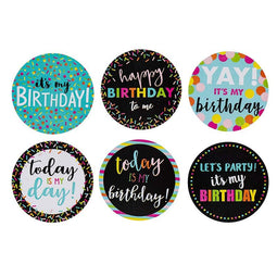 Happy Birthday to Me Stickers – 504-Piece Round It's My Birthday Label Set, Stickers Roll with 6 Assorted Designs for Teachers, Classroom, Offices, Birthday Celebration Stickers, 2 Inches Diameter