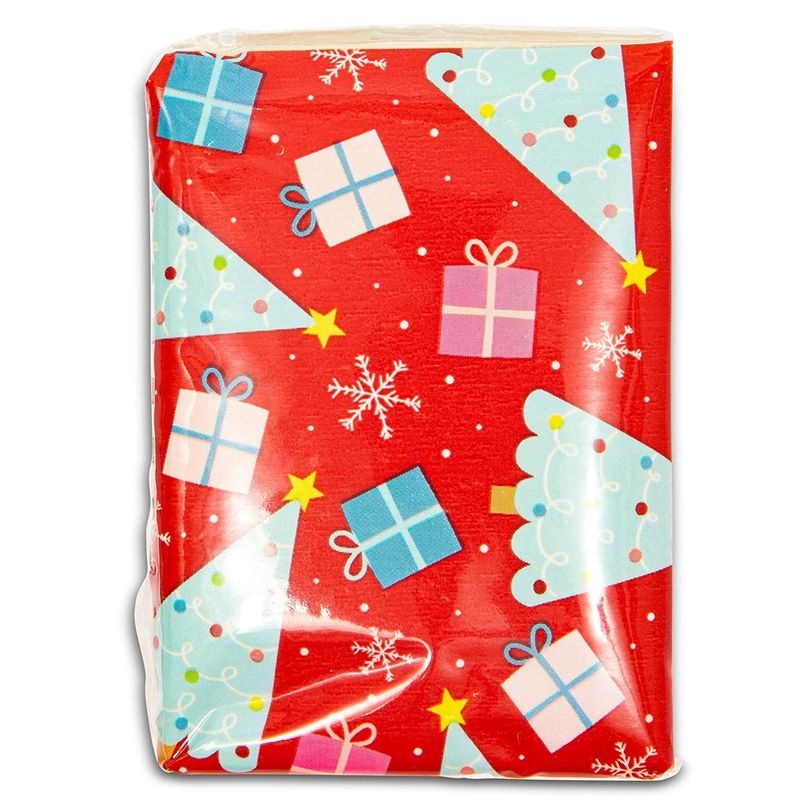 Christmas Pocket Tissues, Travel Size Wipes (4 Designs, 72 Packs)