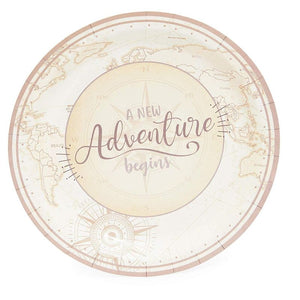 A New Adventure Begins Paper Plates for Baby Showers (9 in., 80 Pack)