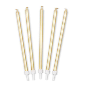 Gold Forty 40th Birthday Cake Candles with Holders (29 Pack)