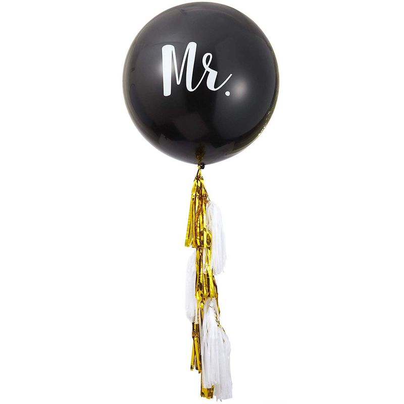 Jumbo Mr. & Mrs. Wedding Balloons with Tassel (36 in, 2 Pack)