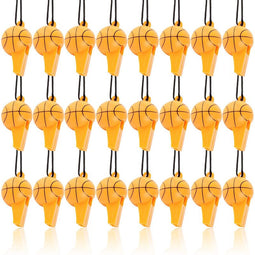 Basketball Whistles for Party Favor, Sports Birthday Supplies (24 Pack)