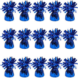 Blue Balloon Weights for Birthday Party Decorations (6 oz, 4.5 In, 15 Pack)