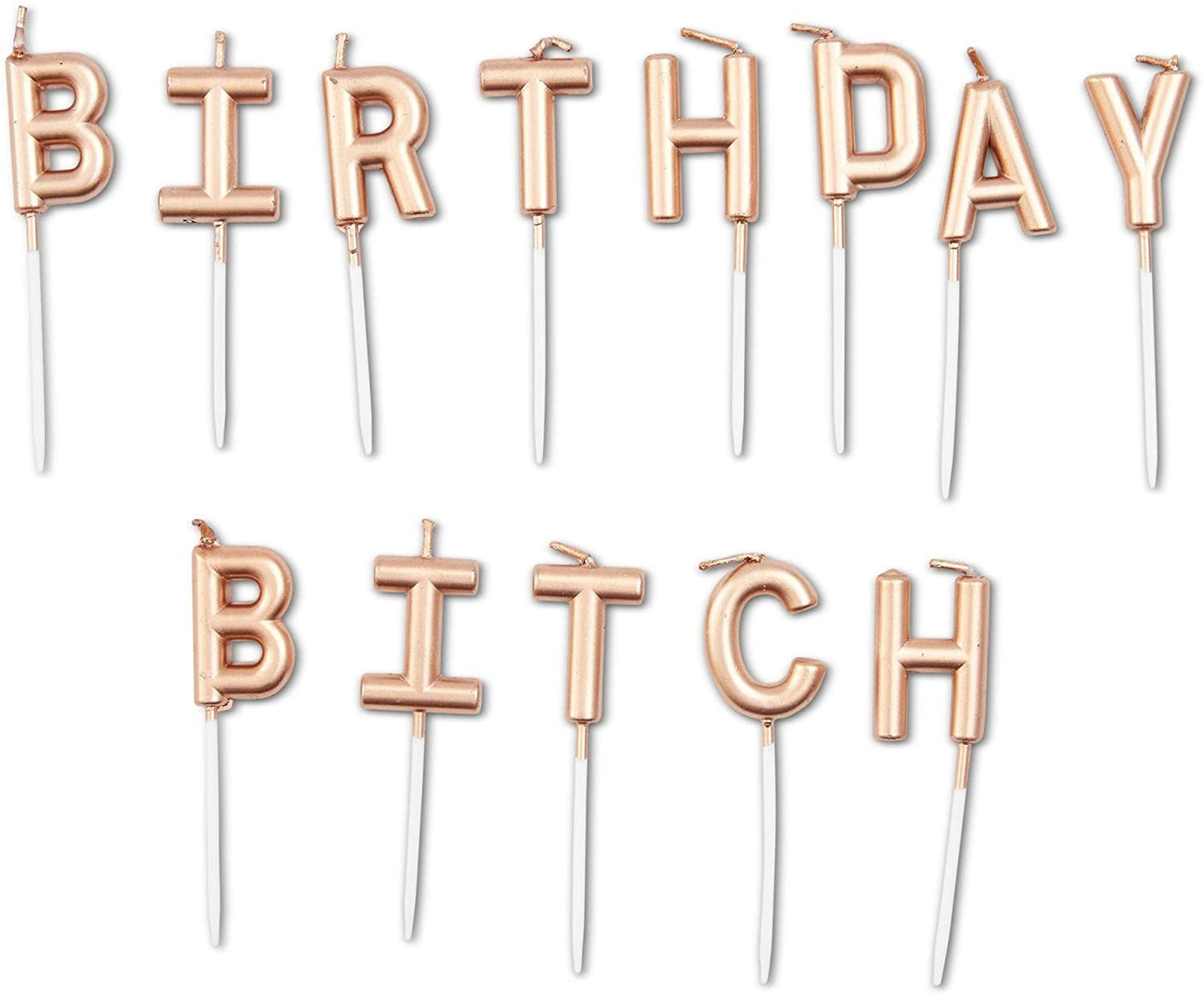 Birthday B Birthday Cake Candles with Holders (37 Pack)