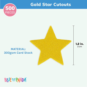 Gold Star Glitter Confetti, Birthday and Graduation Party Decorations (500 Pieces)