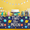 3 Pack Two The Moon Tablecloth for 2nd Birthday Party, Table Cover Party Decorations (54 x 108 In)