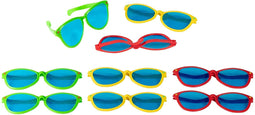 12 Pack Neon Giant Party Sunglasses Fun Glasses for Adult Kids Costume Favor Novelty, 3 Colors