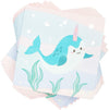 Narwhal Party Napkins for Birthdays and Celebrations (5x5 In, 50 Pack)
