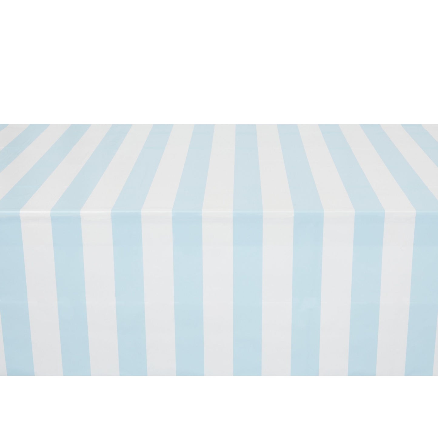 3 Pack Light Blue and White Striped Tablecloth, Disposable Table Cover for Summer Beach Theme Party Decorations (54 x 108 In)