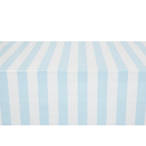 3 Pack Light Blue and White Striped Tablecloth, Disposable Table Cover for Summer Beach Theme Party Decorations (54 x 108 In)