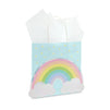Rainbow Gift Bags with Handles and White Tissue Paper (15 Pack)