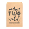2nd Birthday Decorations for Kids, Girls Boys Two Wild Birthday Party Favor Bags 5 x 7.5"