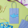 25-Pack Blue Gift Bags with Handles, 5.5x3.2x9-Inch Paper Goodie Bags for Party Favors and Treats, Birthday Party Supplies