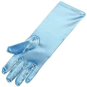 Girl Dress Up Satin Gloves for Princess Costume or Wedding, Ages 3 to 8 (4 Pairs)