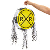 Railroad Crossing Sign Pull String Pinata for Train Birthday Party Decorations (Small, 13 x 13 x 3 In)