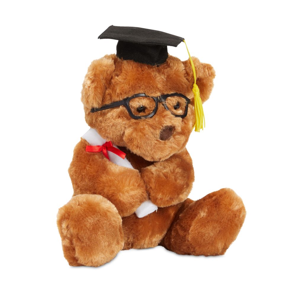 Graduation Gift Stuffed Animal, Louie The Teddy Bear Plush with Diploma