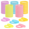 Blue Panda Jelly Silicone Bracelets for Kids, Birthday Party Favors (5 Colors, 50 Pack)