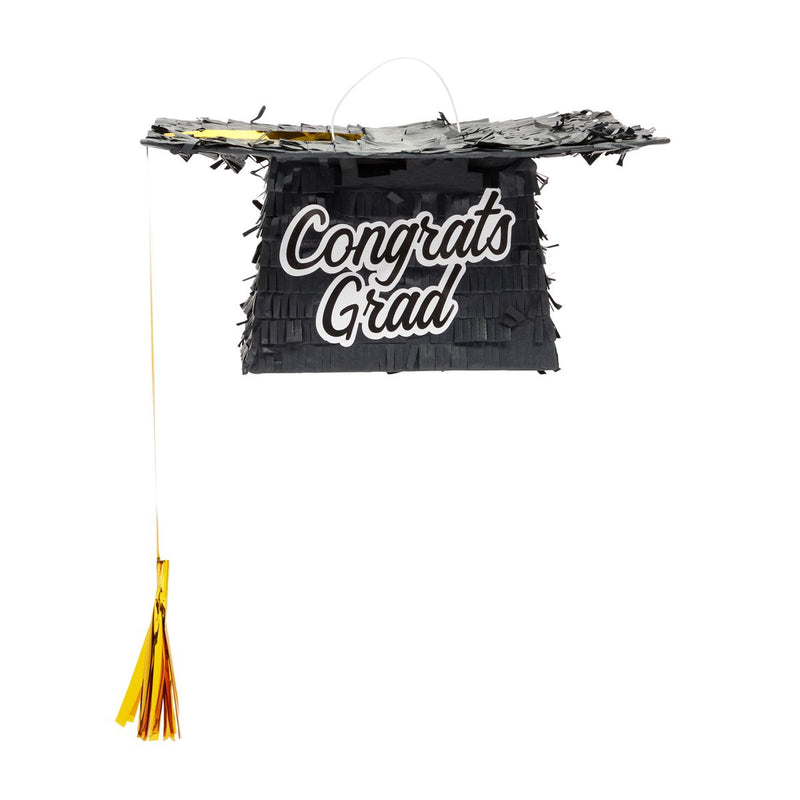 2021 Graduation Cap Piñata for Congrats Grad Party Decorations (12.5 x 5.5 In)