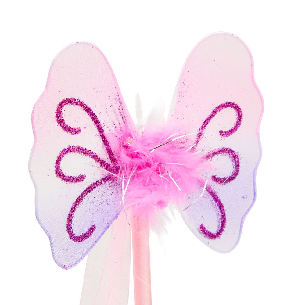 Butterfly Princess Wands for Girls Fairy Birthday Party Favors (12 Pack)