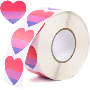 Blue Panda Bisexual Pride Self Adhesive Sticker Roll (1.5 in., 1000 Pack)