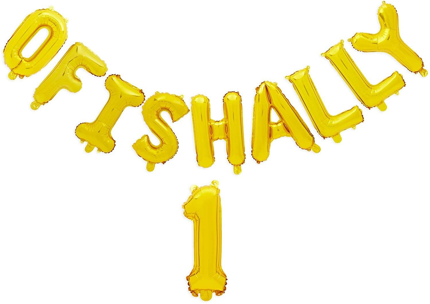 The Big One Balloons for 1st Birthday Party, Ofishally 1 Decorations (61 Pieces)