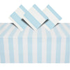 3 Pack Light Blue and White Striped Tablecloth, Disposable Table Cover for Summer Beach Theme Party Decorations (54 x 108 In)