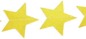 2-Pack Star Banner Garland Decorations - Twinkle Twinkle Star Baby Shower Party Decor Gold Stars Banner Birthday Decorations for Children Parties - 10 Feet in Length