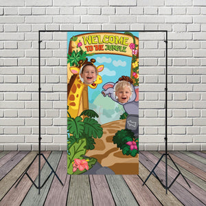 Welcome to the Jungle Photo Backdrop, Wild Safari Birthday Decorations (3x6 Ft)