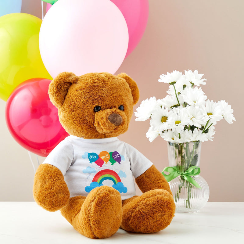 Get Well Soon Bear, Teddy Bear for Hospital Care Package for Kids, Adults (14 In)