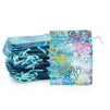 Small Blue Coral Organza Drawstring Party Favor Gift Bags for Jewelry (3.5 x 4.7 In, 120 Pack)