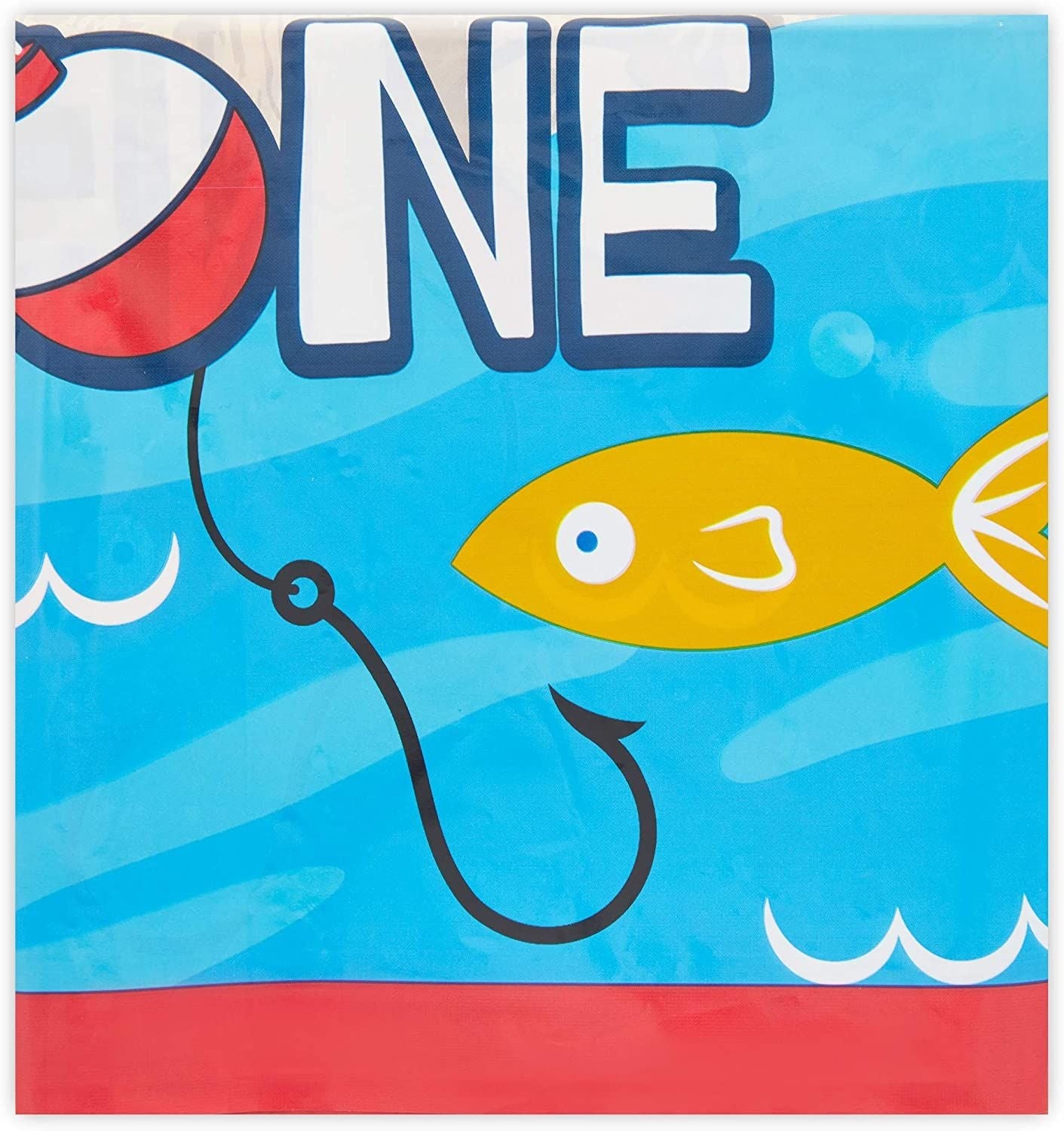 O'fishally One Tablecloth for 1st Birthday Party, Table Cover (54 x 108 in, 3 Pack)