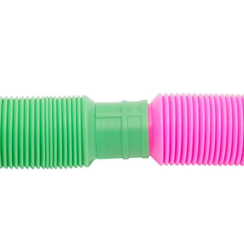 24 Pack Sensory Fidget Toy Set, Stress Relief Pop Tubes for Kids (6 Colors)
