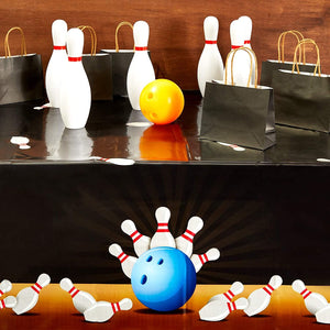 Bowling Tablecloth for Birthday Party (54 x 108 in, 3 Pack)