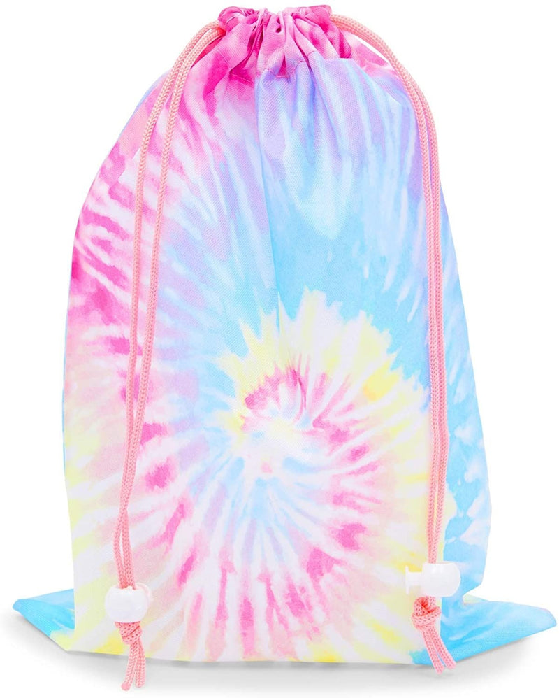 20 Pack Tie Dye Drawstring Gift Bags for Birthday Party Favors, Goodies, Treats (7 x 10 In)