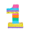 Rainbow Number 1 Pinata for 1st Birthday Party Decorations, Fiesta , Cinco de Mayo, Anniversary Celebration (Small, 16.5 x 11 x 3 In)