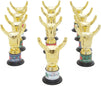 12 Pack Ugly Christmas Sweater Trophy Award with Stickers for Party Decorations, Ugly Sweater Kit