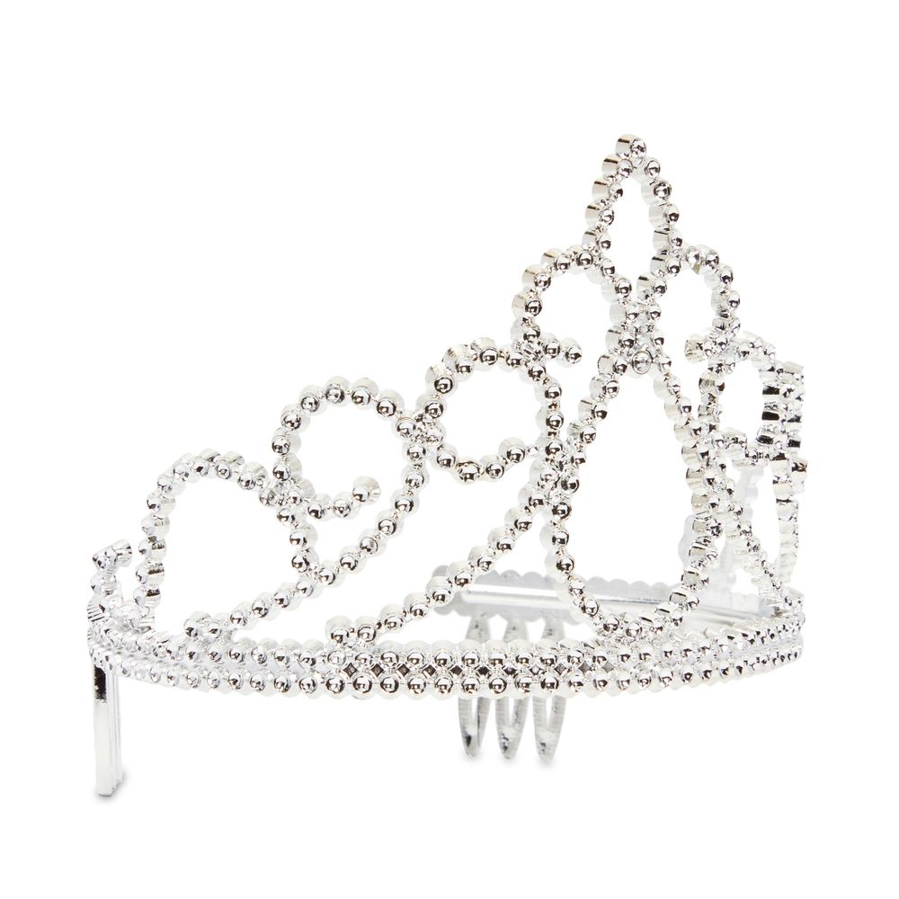 Princess Tiara Crowns for Girls and Birthday Party Dress-Up (Silver, 12 Pack)