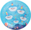 Blue Panda Shark Party Happy Birthday Paper Plates (9 in, 80 Pack)