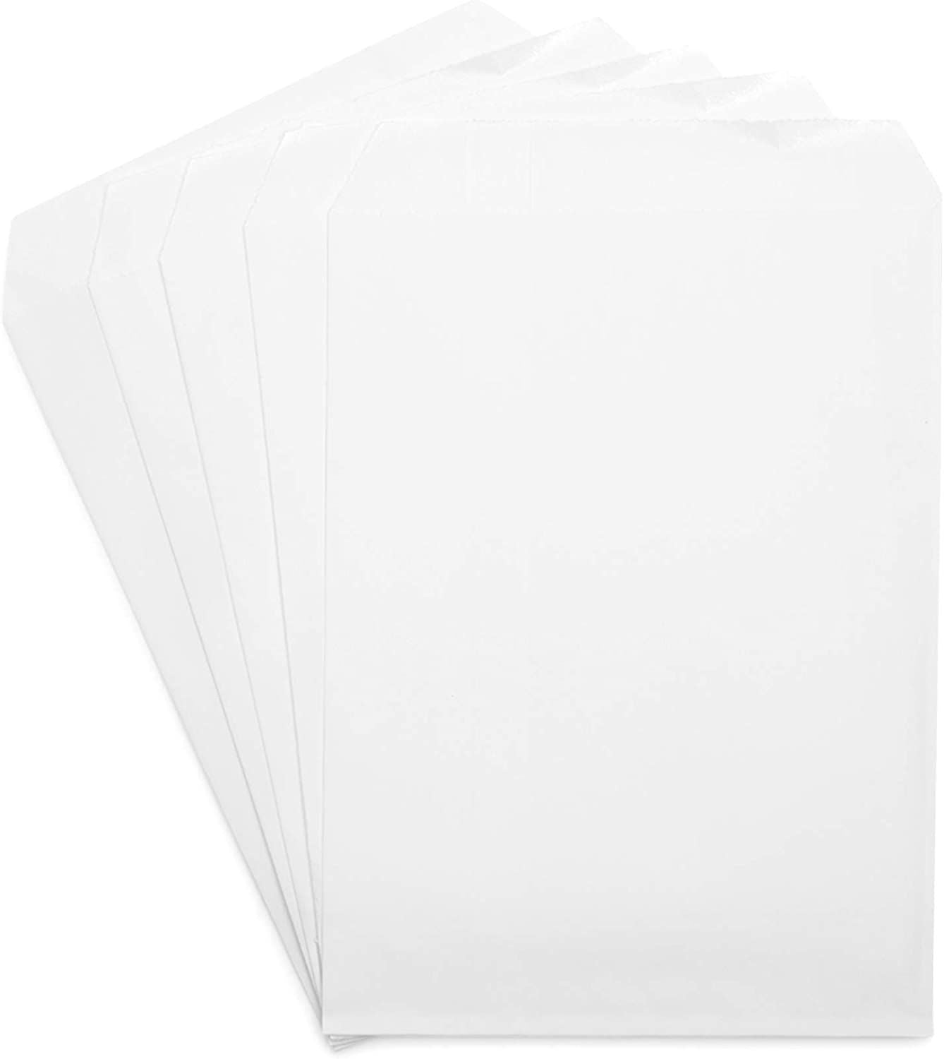 Greaseproof Paper Bags (White, 7.5 x 5 In, 200 Pack)