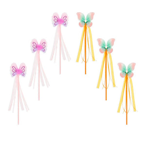 Butterfly Princess Wands for Girls Fairy Birthday Party Favors (12 Pack)