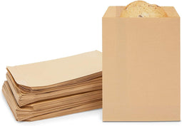 Greaseproof Paper Treat Bags for Cookies, Candy, Snacks (Kraft Brown, 200 Pack)