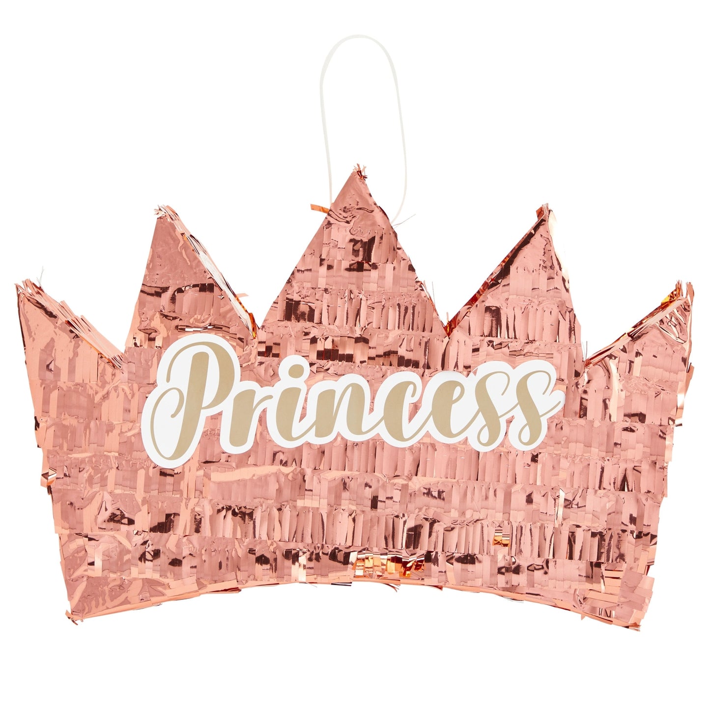 Rose Gold Princess Crown Pinata for Girls Birthday Party Decorations (Small, 14.8 x 3.0 x 10.3 In)