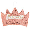 Rose Gold Princess Crown Pinata for Girls Birthday Party Decorations (Small, 14.8 x 3.0 x 10.3 In)