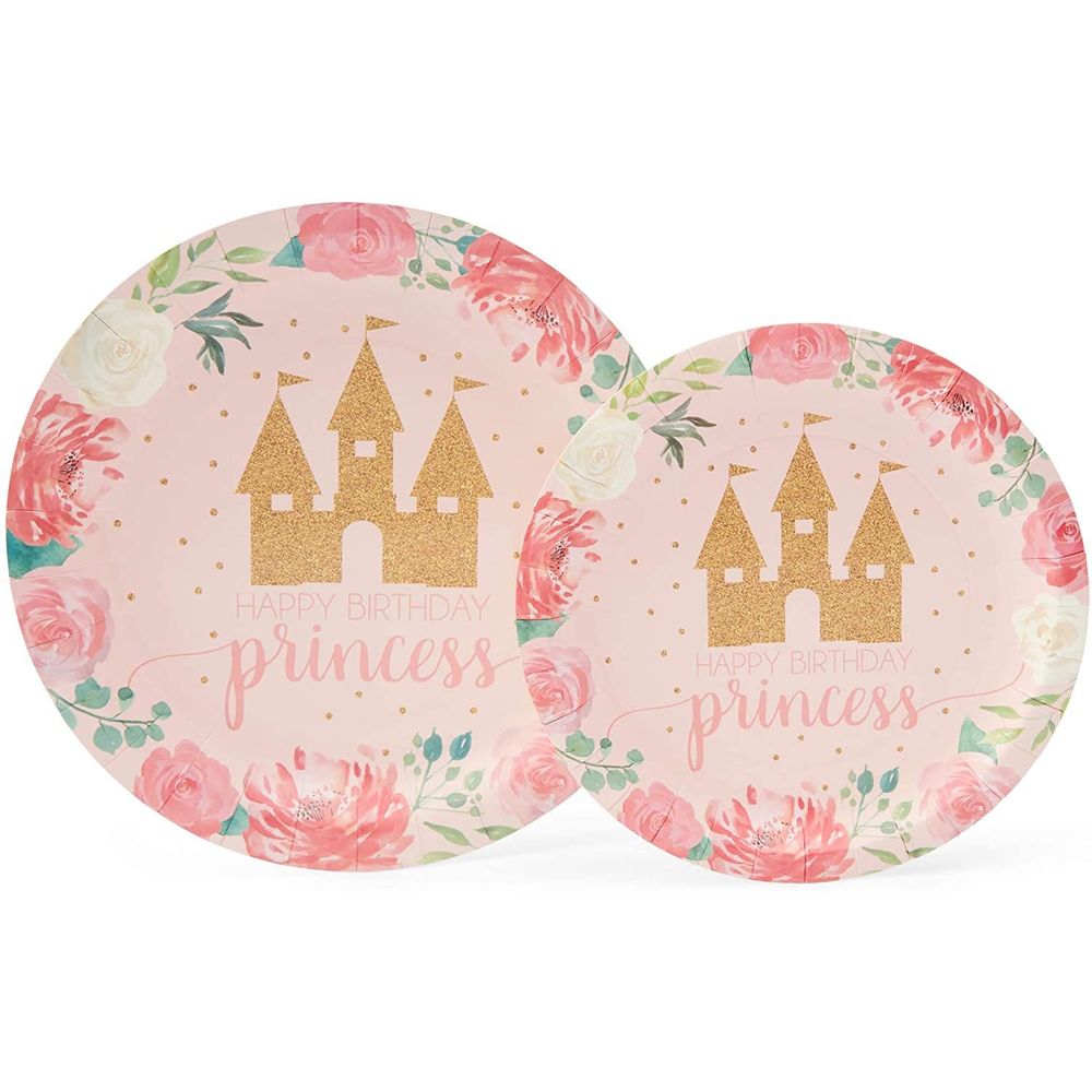 Princess Birthday Party Decorations Set, Banner, Dinnerware, Hats (24 Guests)