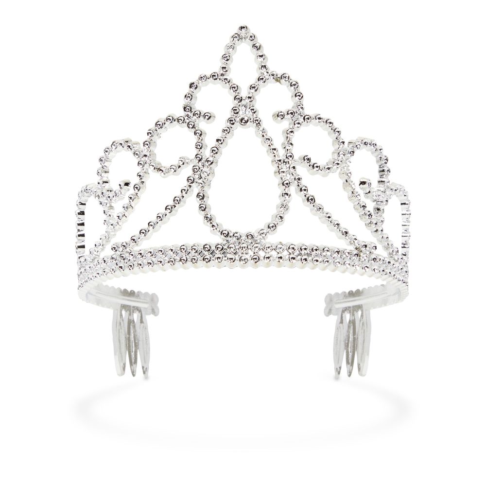 Princess Tiara Crowns for Girls and Birthday Party Dress-Up (Silver, 12 Pack)