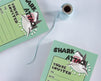 Shark Attack Invitation Cards - 24 Fill-in Invites with Envelopes for Kids Birthday Bash and Theme Party, 5 x 7 inches, Postcard Style