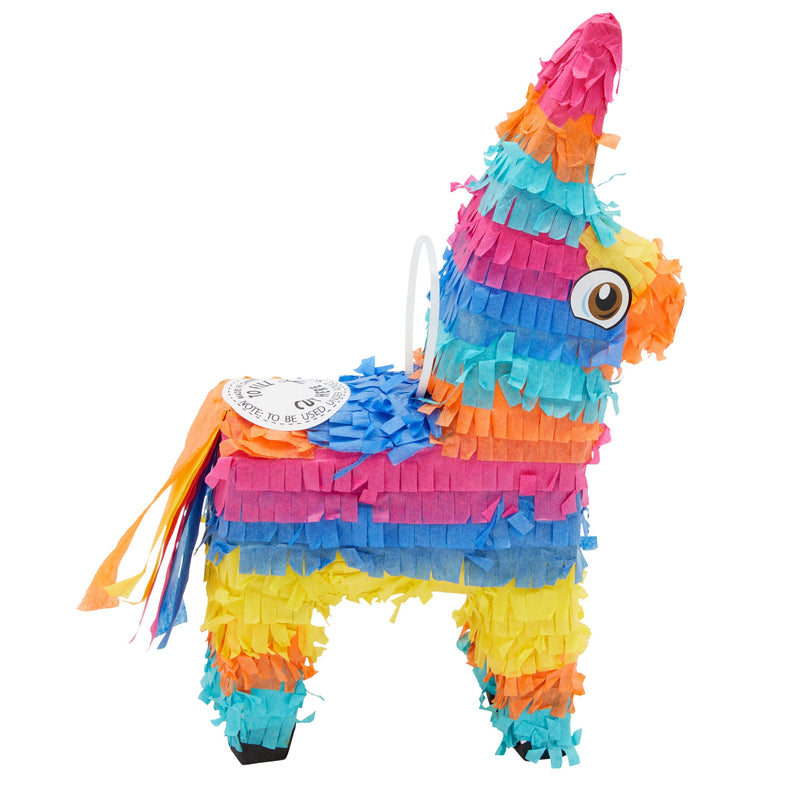 3 Pack Mini Donkey Pinata for Birthday Party, Mexican Pinata for Cinco de Mayo Fiesta Supplies (5.5 x 9.25 x 2.15 In)