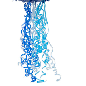 Number 5 Pinata - Pull String Pinata for Boys 5th Birthday Party Decorations, Ombre Blue (16.5 x 11.6 x 3 In)